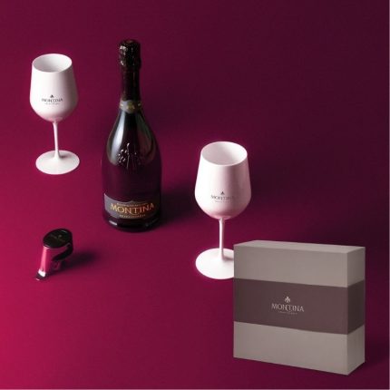 confezione regalo Franciacorta con calici